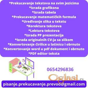 Obrada teksta, prekucavanje, prezentacije, CV, PDF editor
